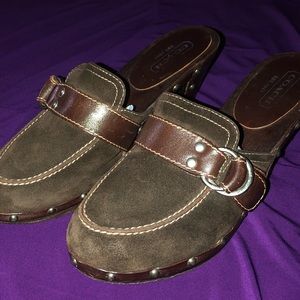 COACH Suede Mule shoes